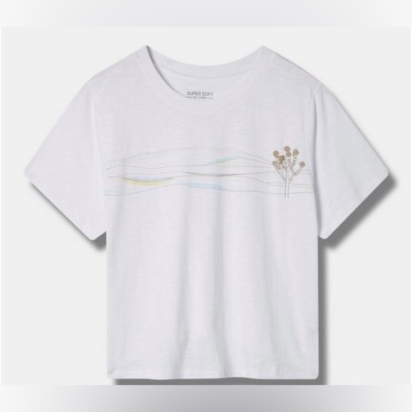 torrid Tops - Torrid Joshua Tree Classic Fit Super Soft Slub Crew Neck Baby Tee Sz 00( M/L)NWT